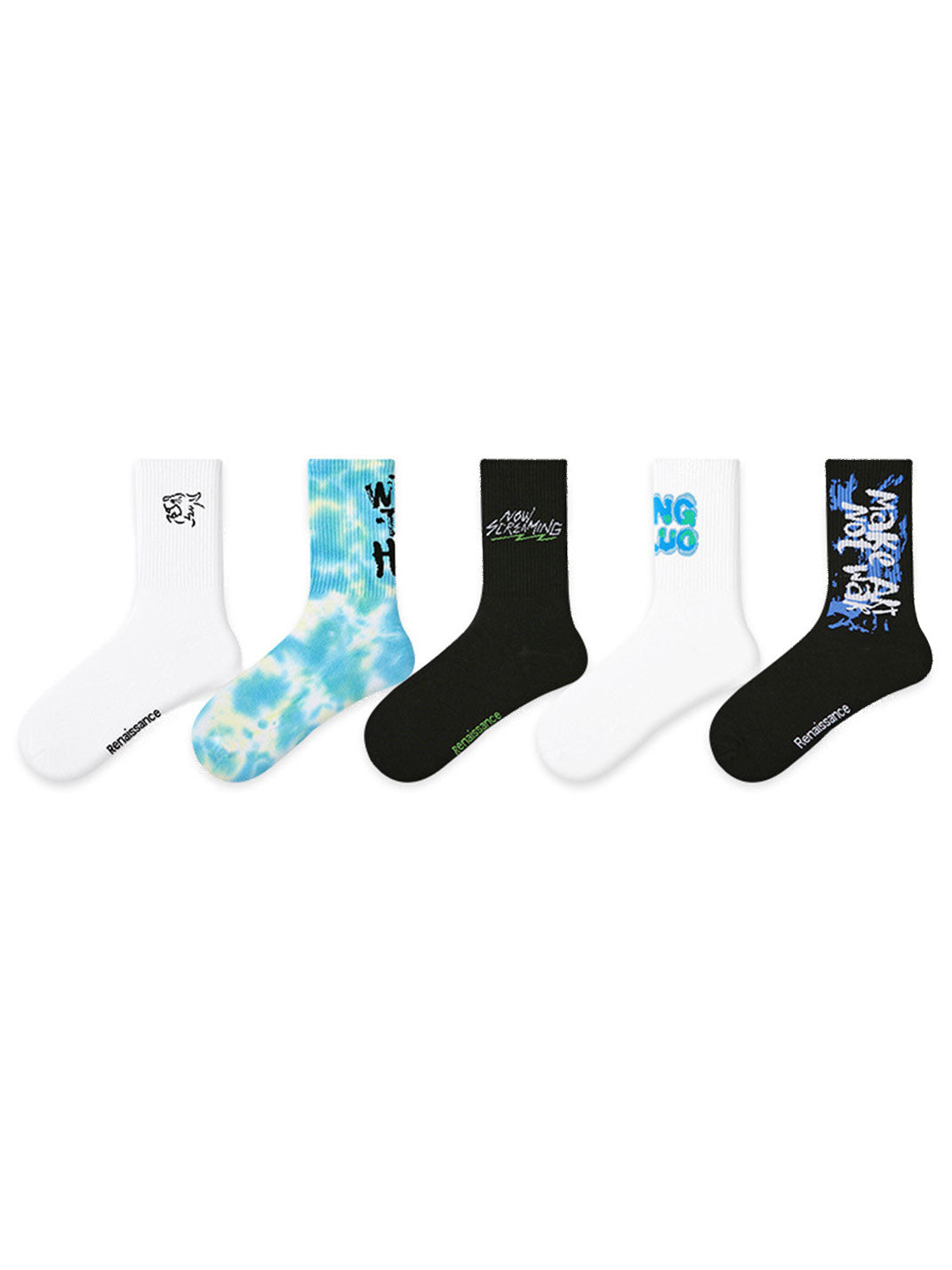 5-Pack Graffiti Crew Socks