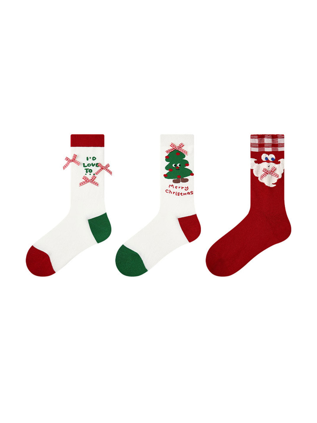 3-Pack Women's Christmas Warm Mid-Calf Socks