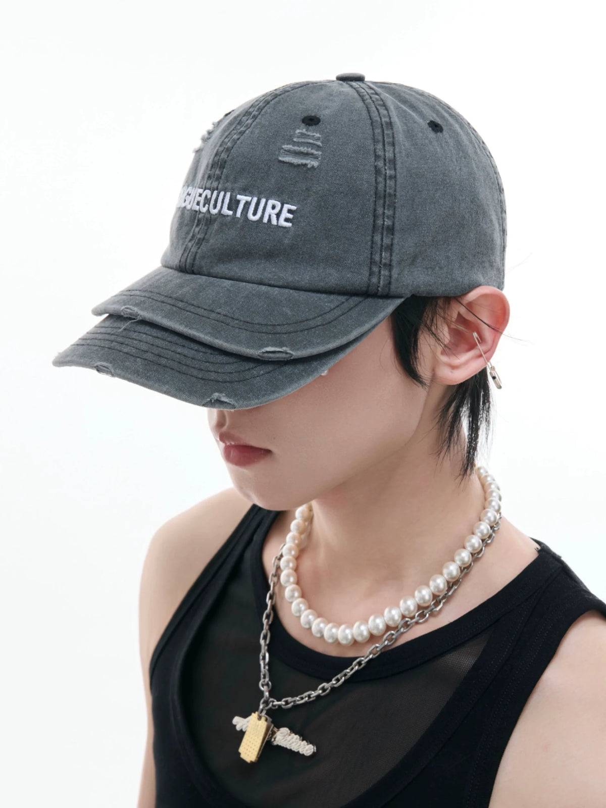 "Culture" Black Cotton Baseball Dad Cap