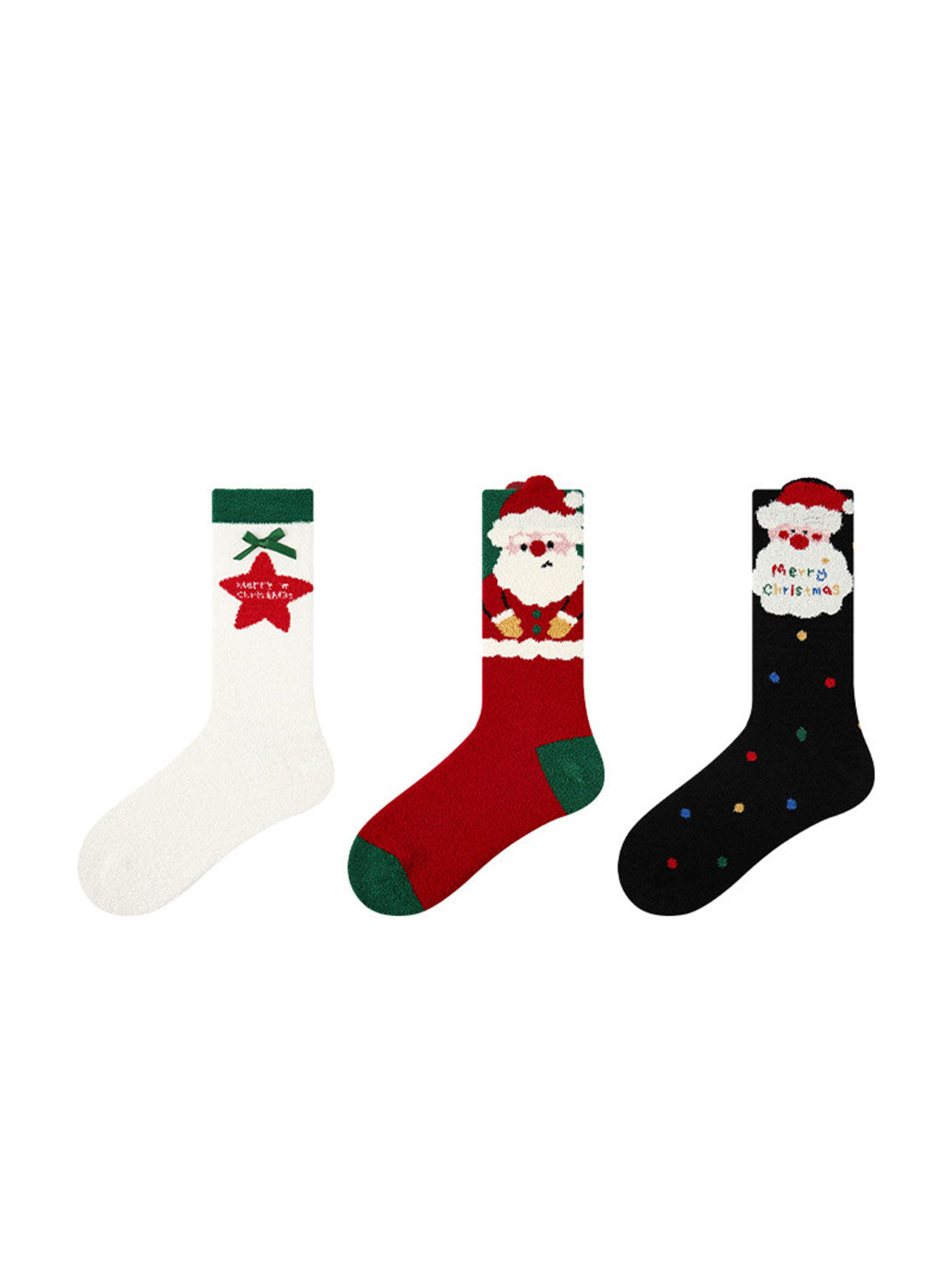 3-Pack Women's Christmas Warm Mid-Calf Socks