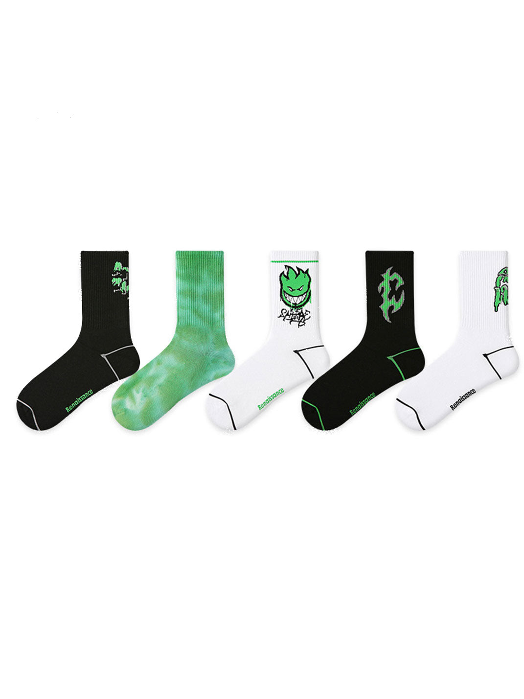 5-Pack Graffiti Crew Socks