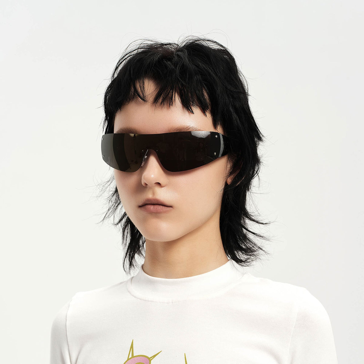 Single-Shield Frameless Sport Sunglasses