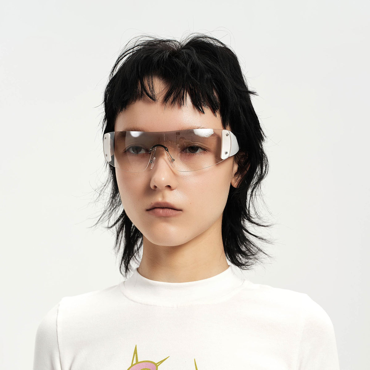 Single-Shield Frameless Sport Sunglasses