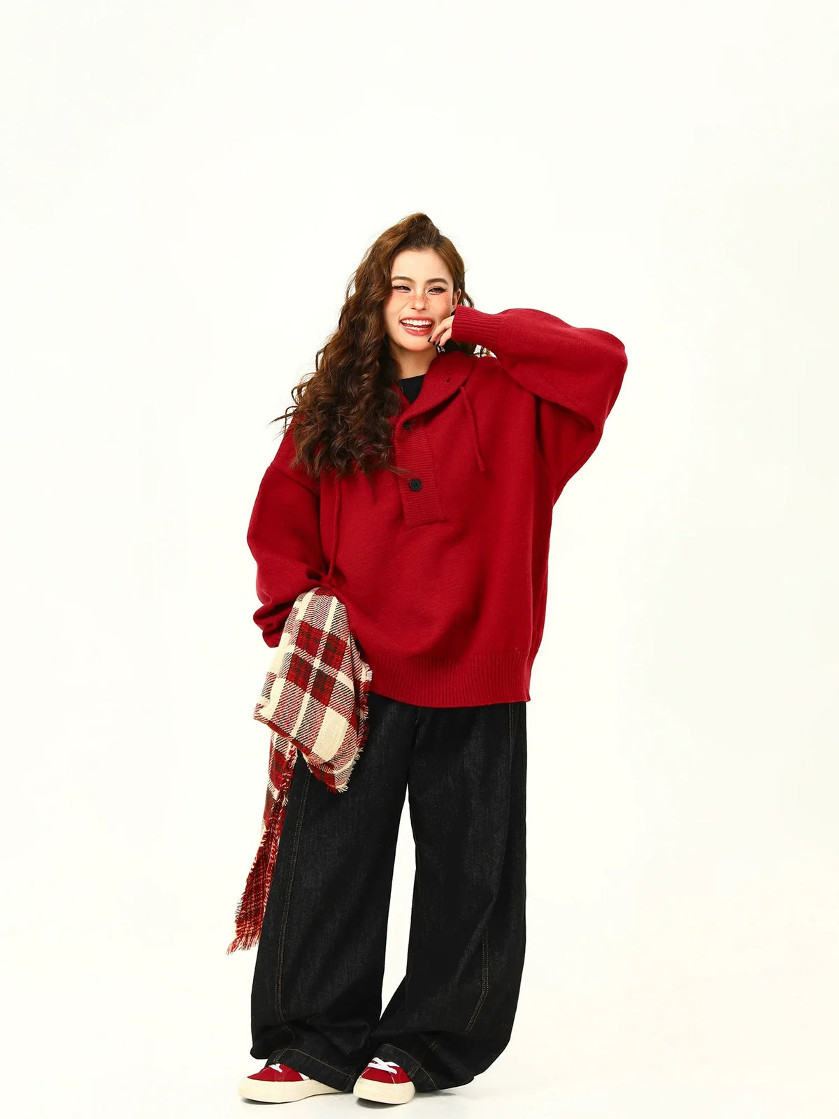 Cozy Knit Hoodie Pullover Sweater