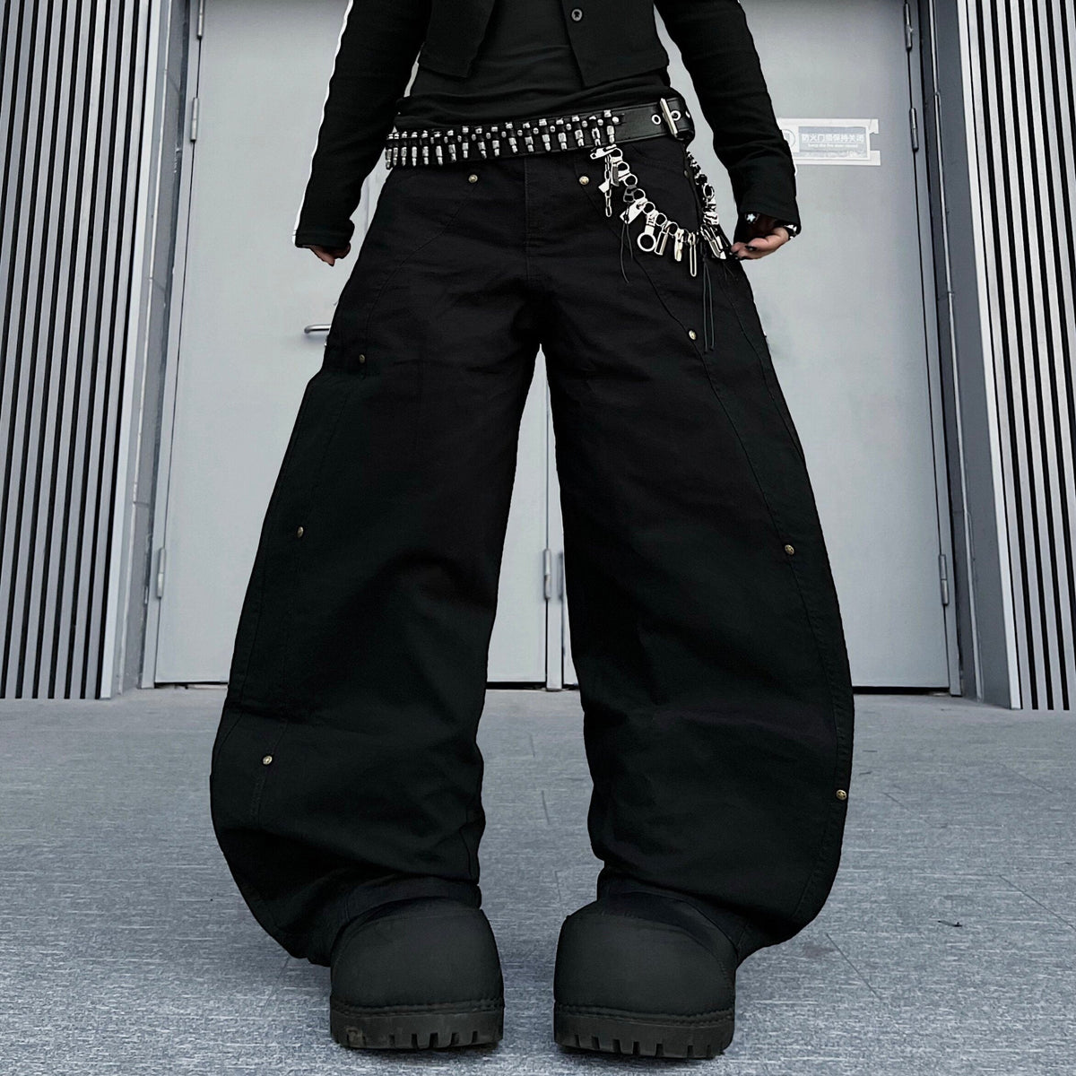 Men's Panel Seam Wide-Leg Pants