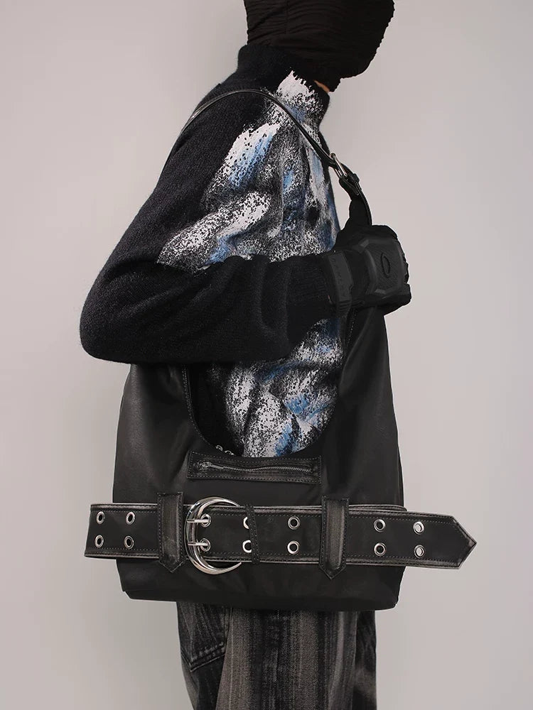 Garrison Buckle Belted Hobo Bag