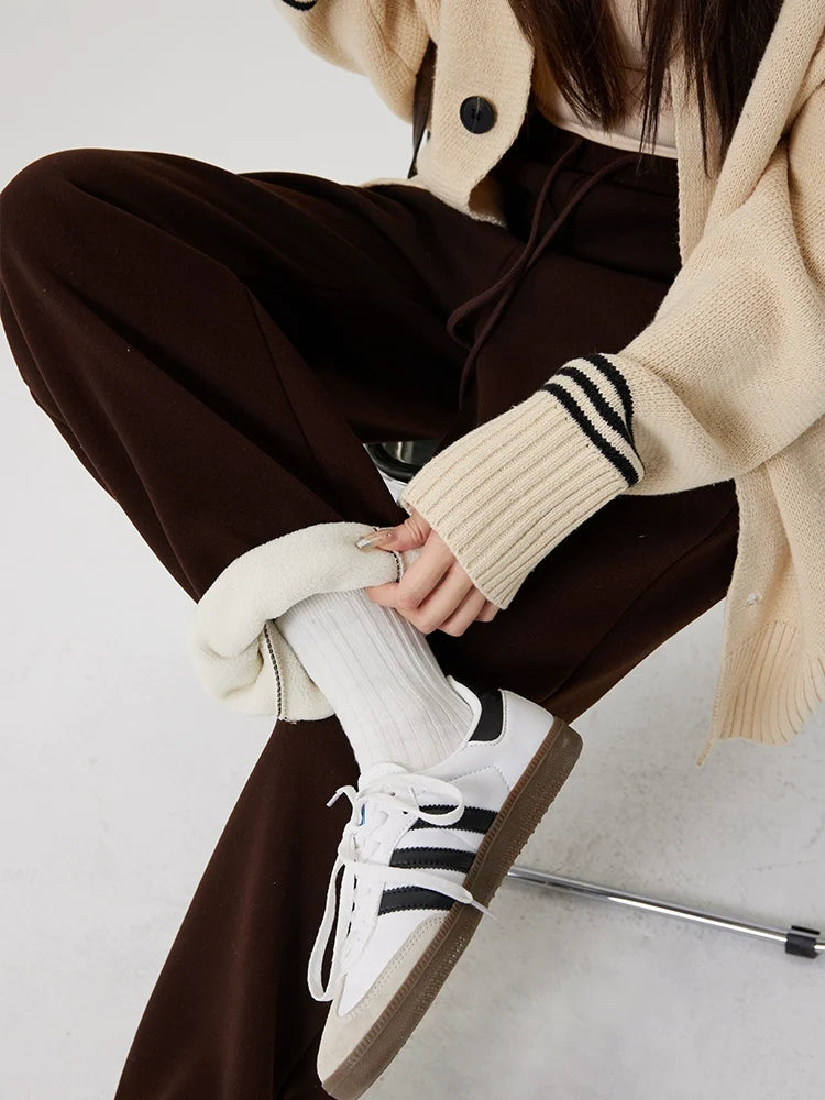 Straight-Leg Fleece-Lined Sweatpants