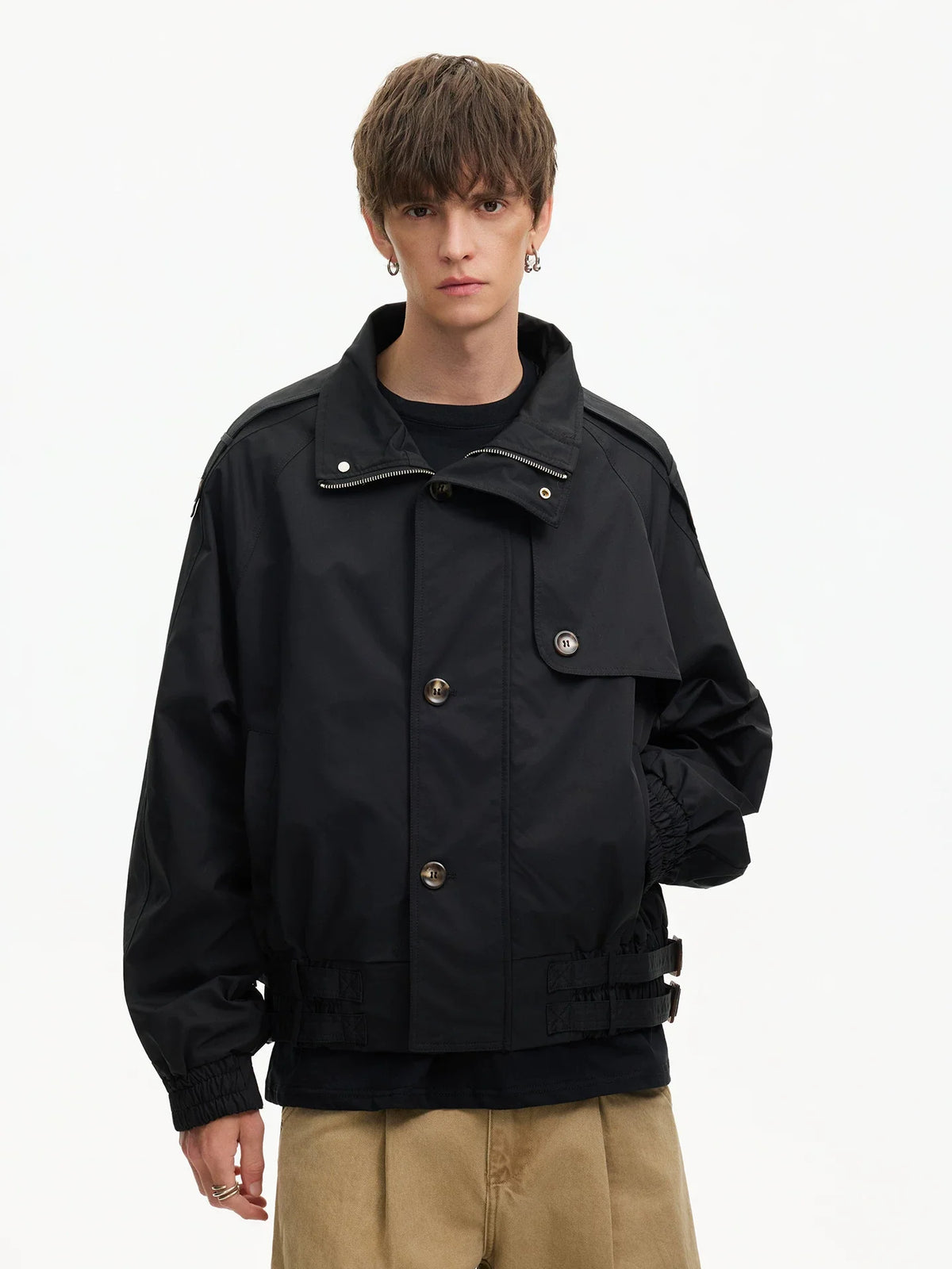 Cinch-Hem Windbreaker Jacket