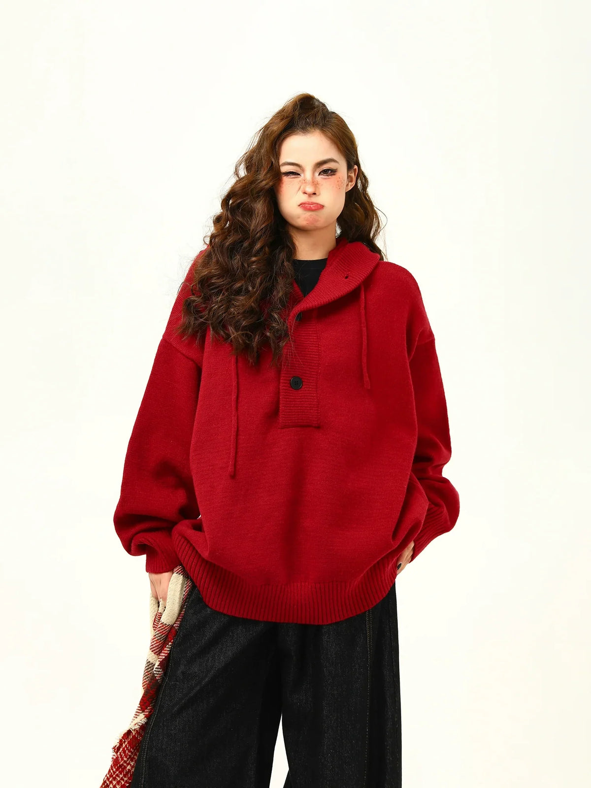 Cozy Knit Hoodie Pullover Sweater