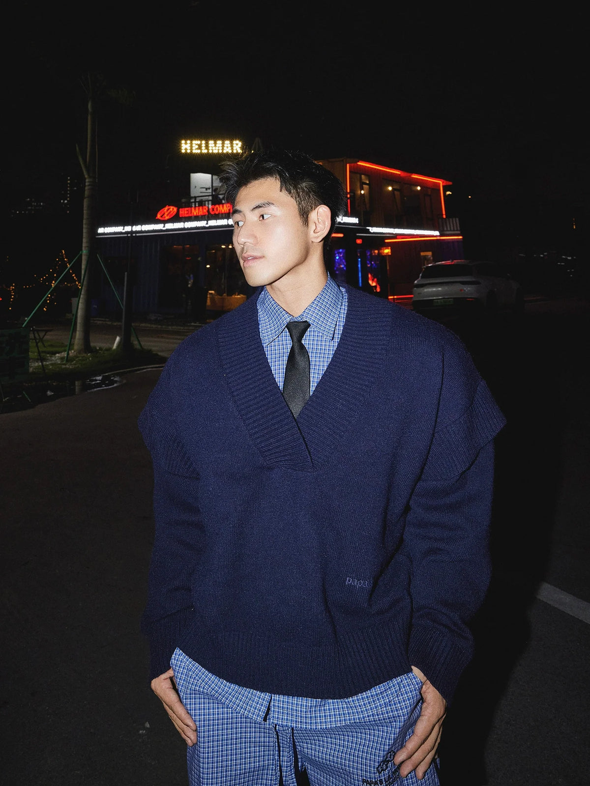 Pullover Deep V-Neck Sweater