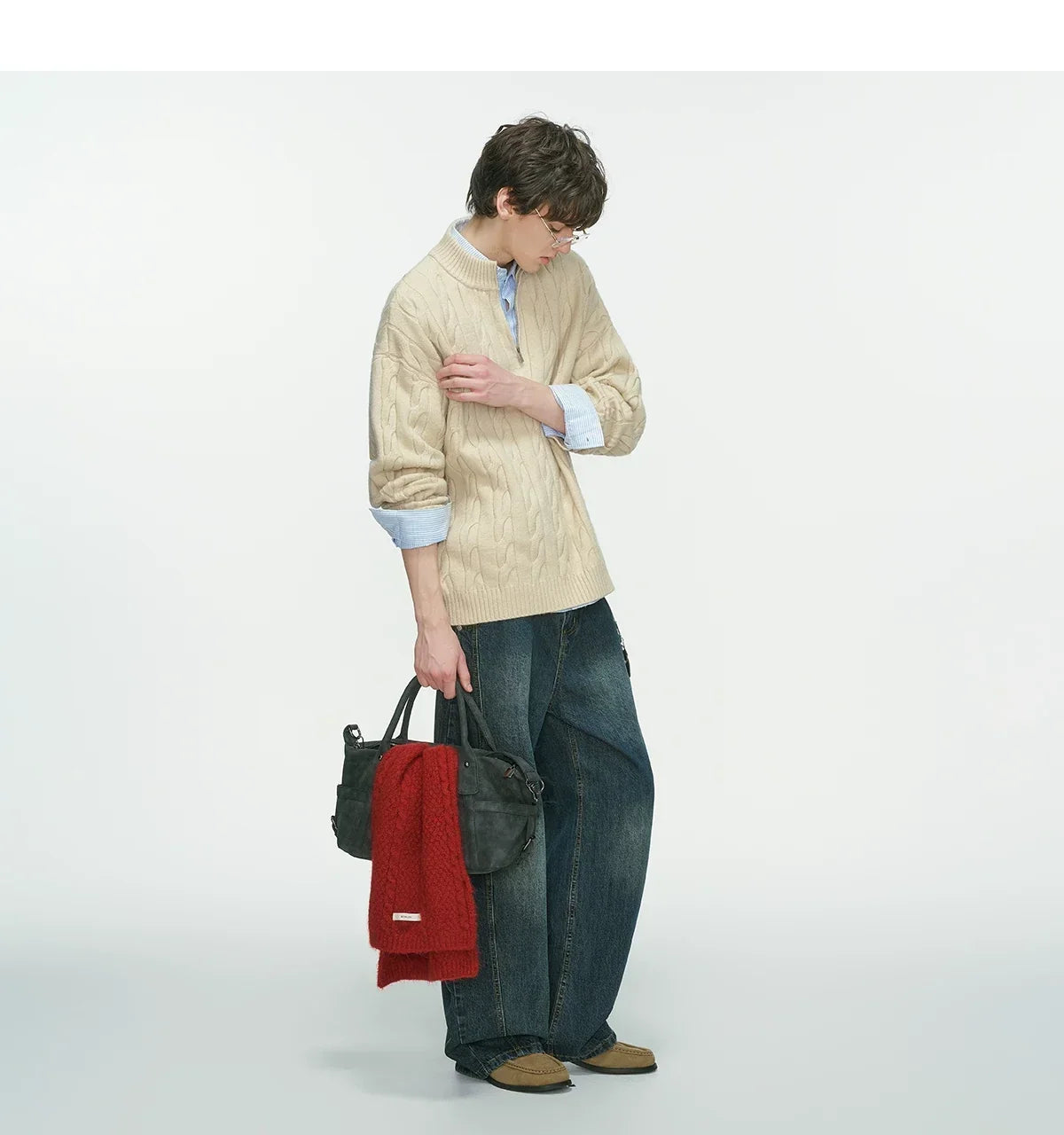 Sandline Cable Half‑Zip Sweater