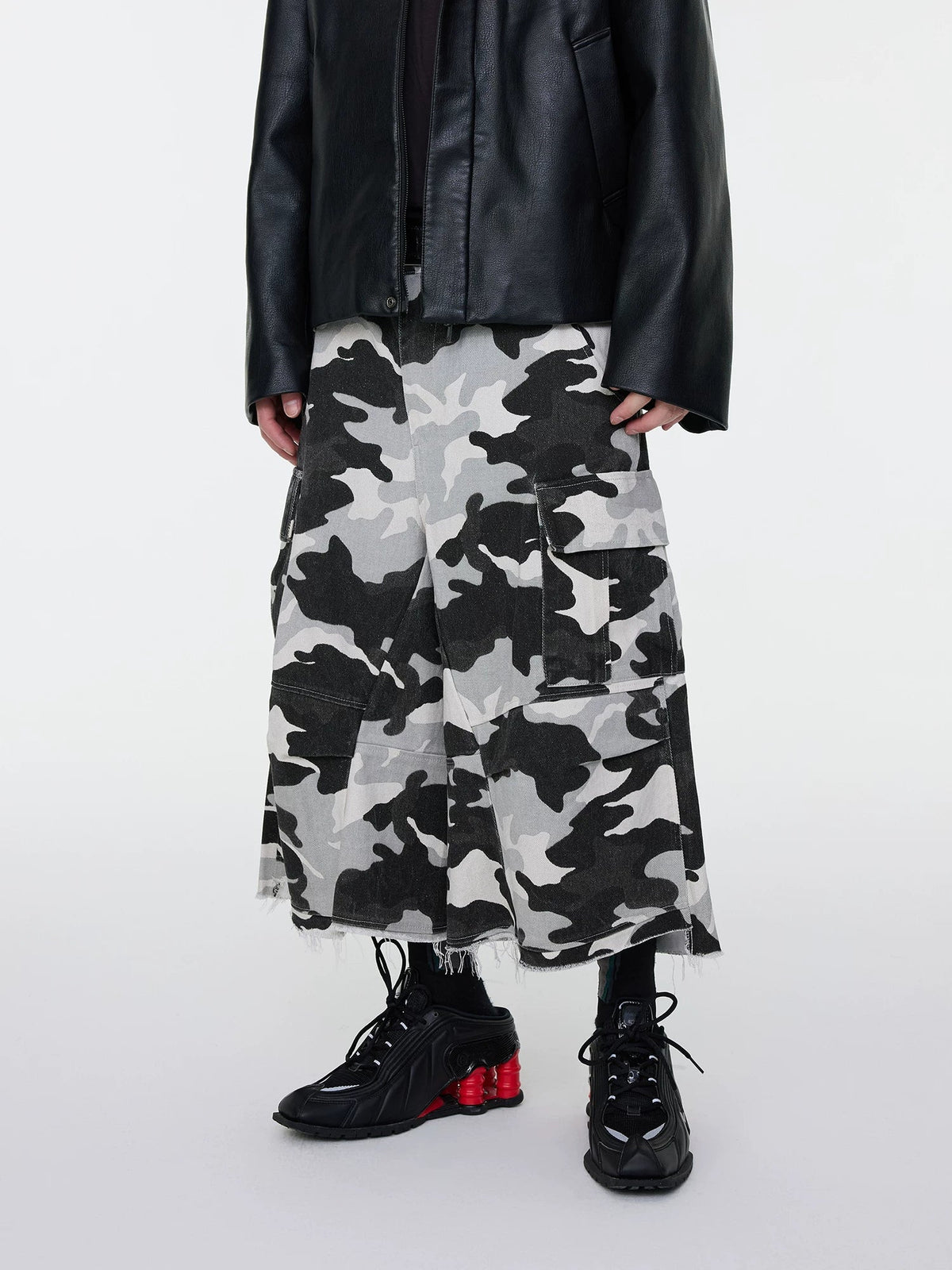 Mono Camo Trench Cargo Shorts
