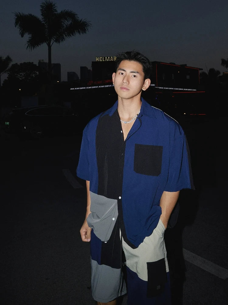 Colorblock Shirt & Shorts Separates