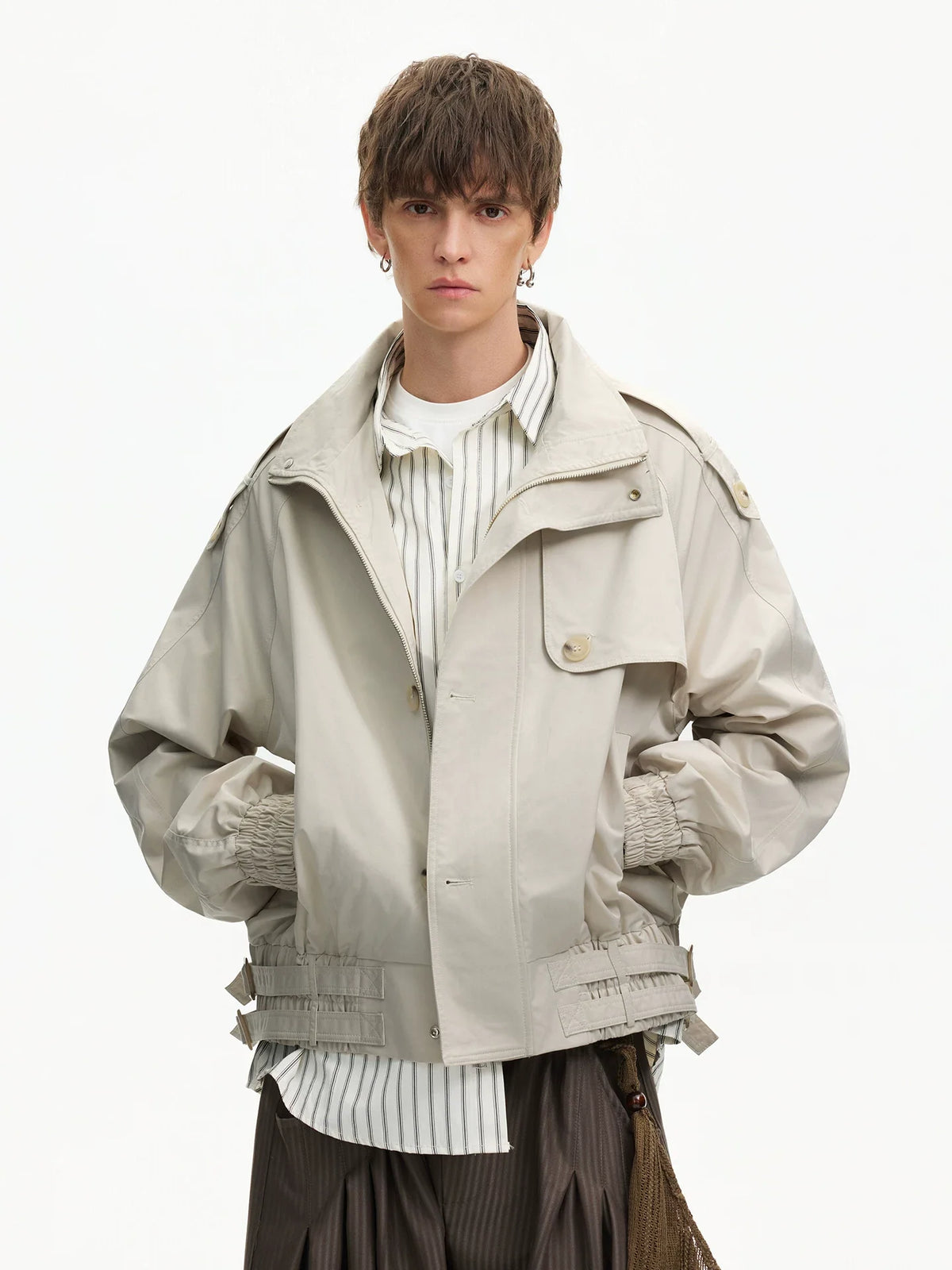 Cinch-Hem Windbreaker Jacket