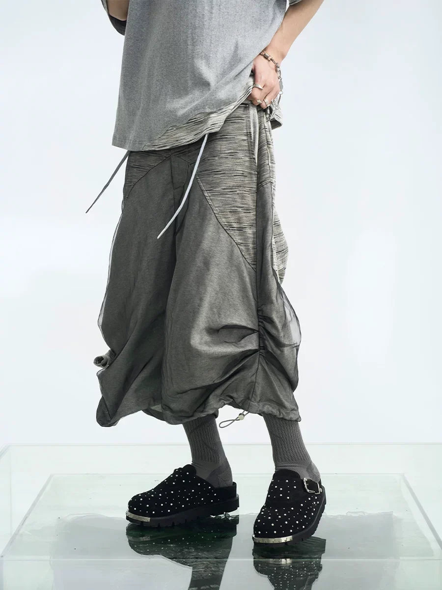 Zip Drape Barrel Cropped Pants