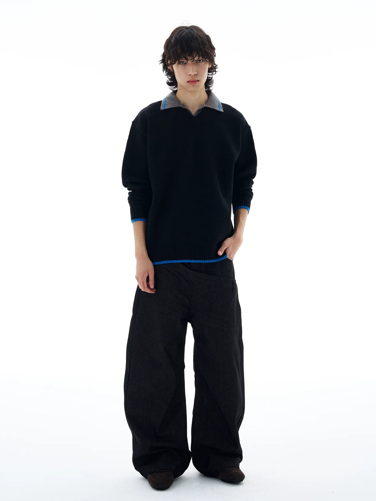 Midnight Edge Collar Sweater