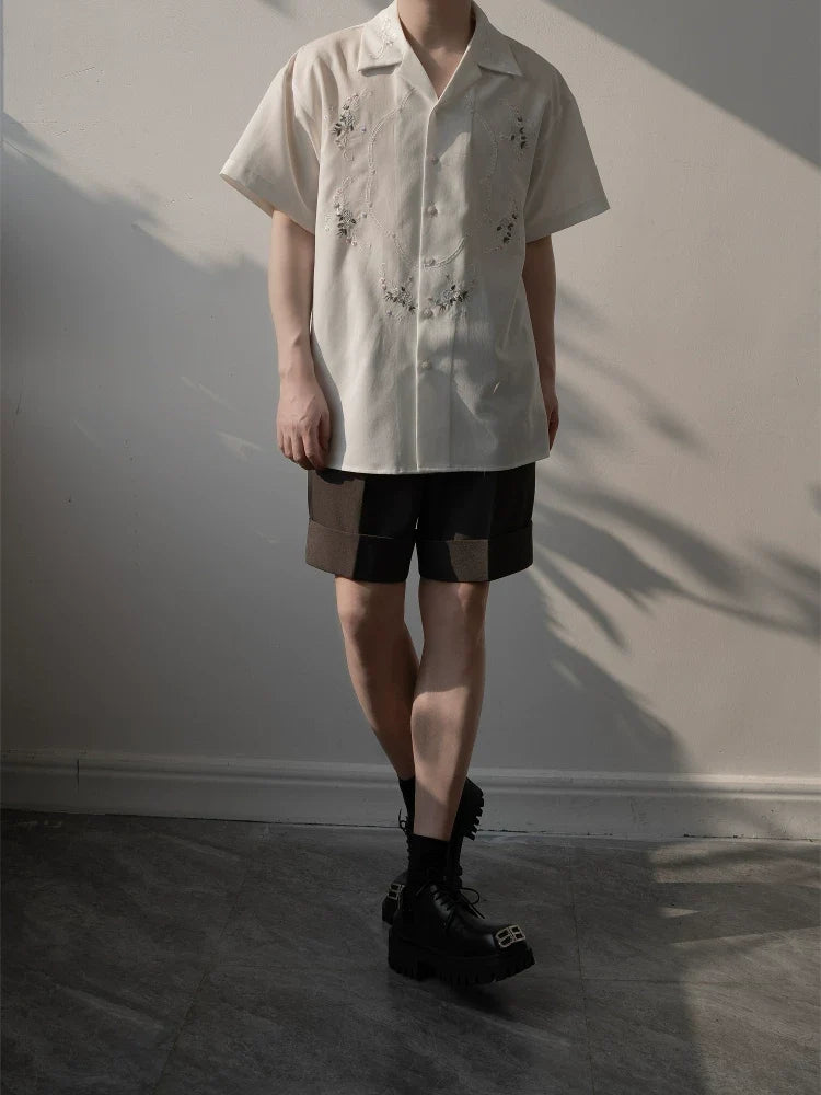 Sunlit Cameo Embroidered Camp Shirt