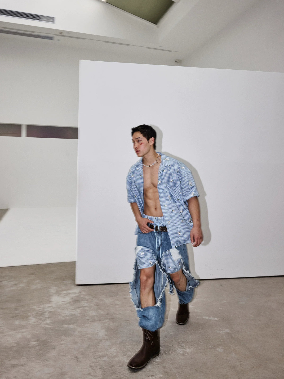 Extreme Cutout Denim Pants
