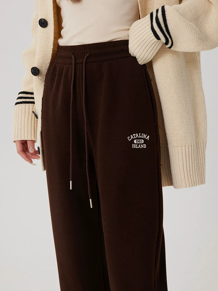 Straight-Leg Fleece-Lined Sweatpants