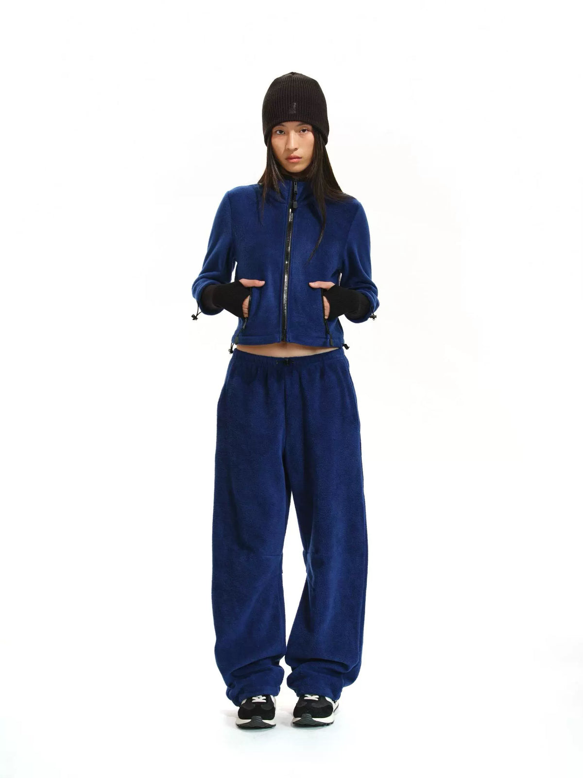 Cropped Fleece Zip Jacket or Curved-Leg Pants