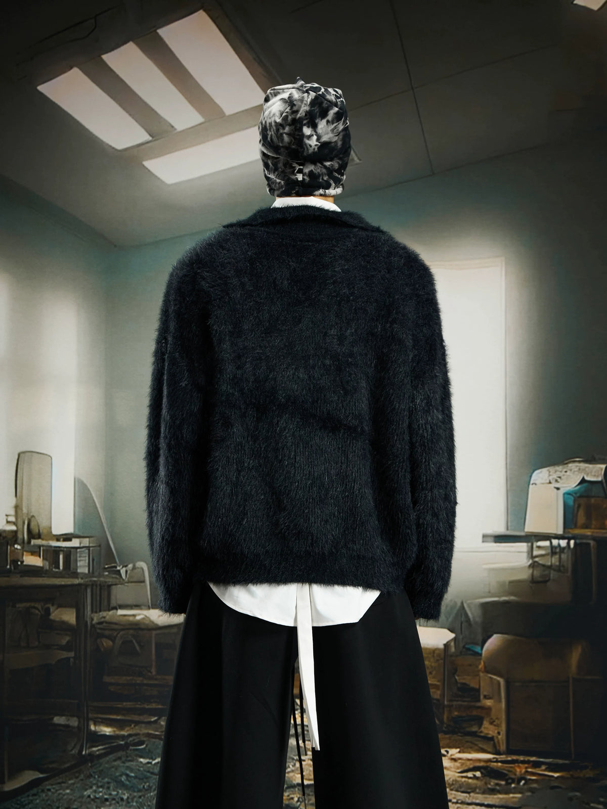 Abyss Gospel Fuzzy Cross Sweater