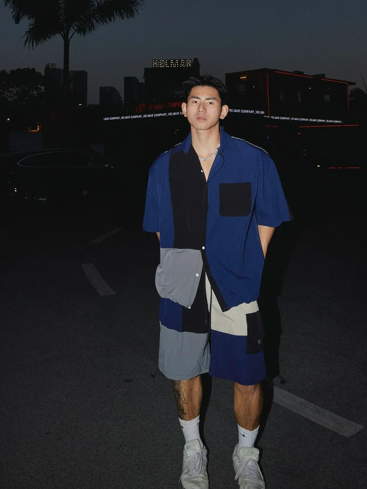 Colorblock Shirt & Shorts Separates