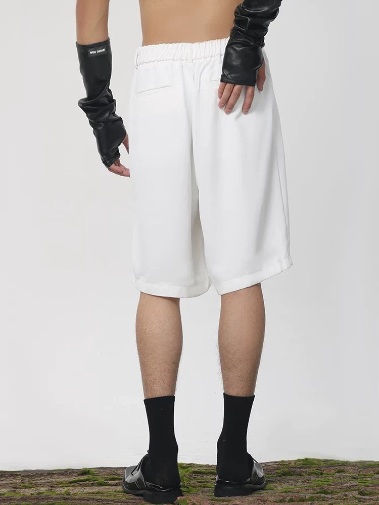 Pleated Tailored Longline Bermuda Shorts