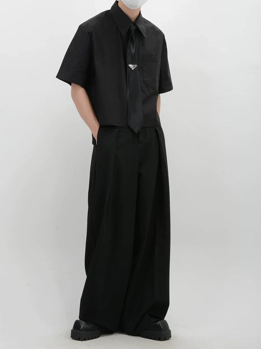 Inkline Cropped Boxy Short-Sleeve Shirt