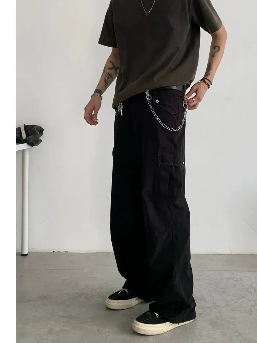 Relaxed Straight Leg Cargo Pants