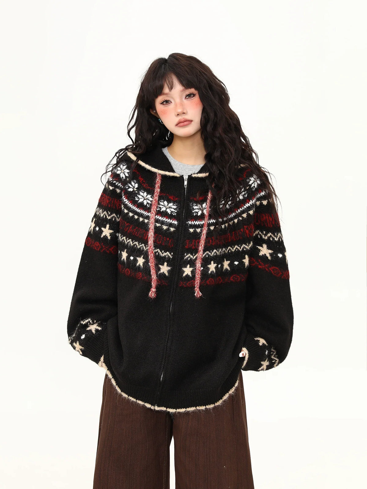 Midnight Constellation Knit Zip Hoodie