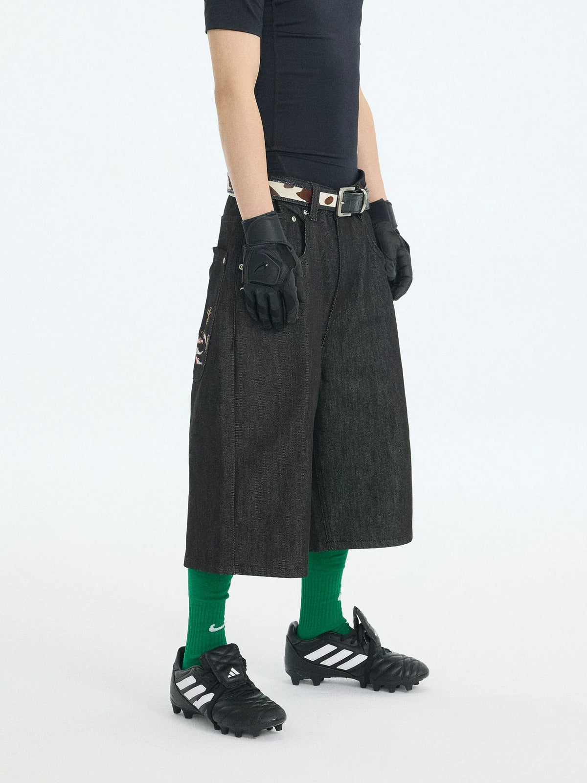 Tempest Embroidered Denim Shorts