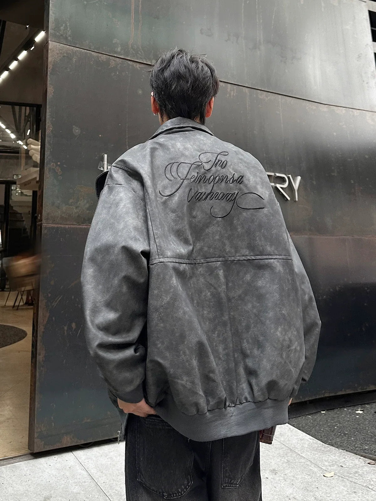 Oversized  Vintage Zip-Up Jacket