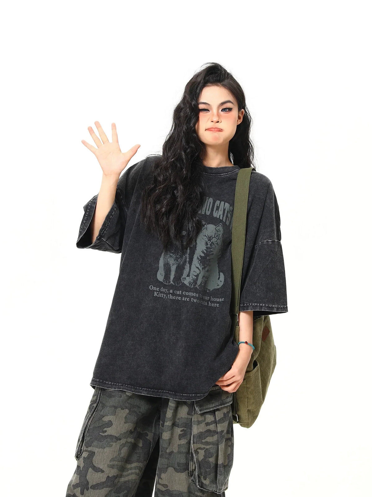 Two Cats Vintage Tee