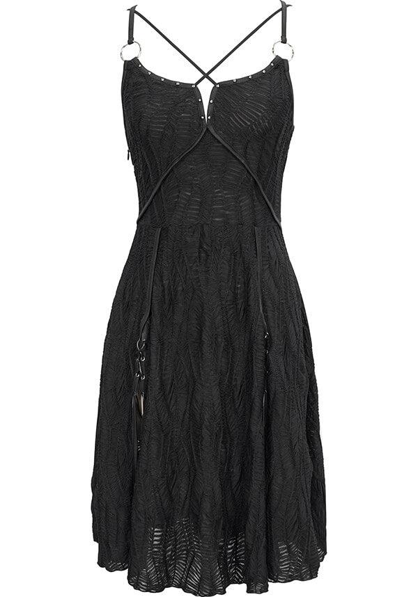 Devil Fashion Black Gothic Lace Slip Dress