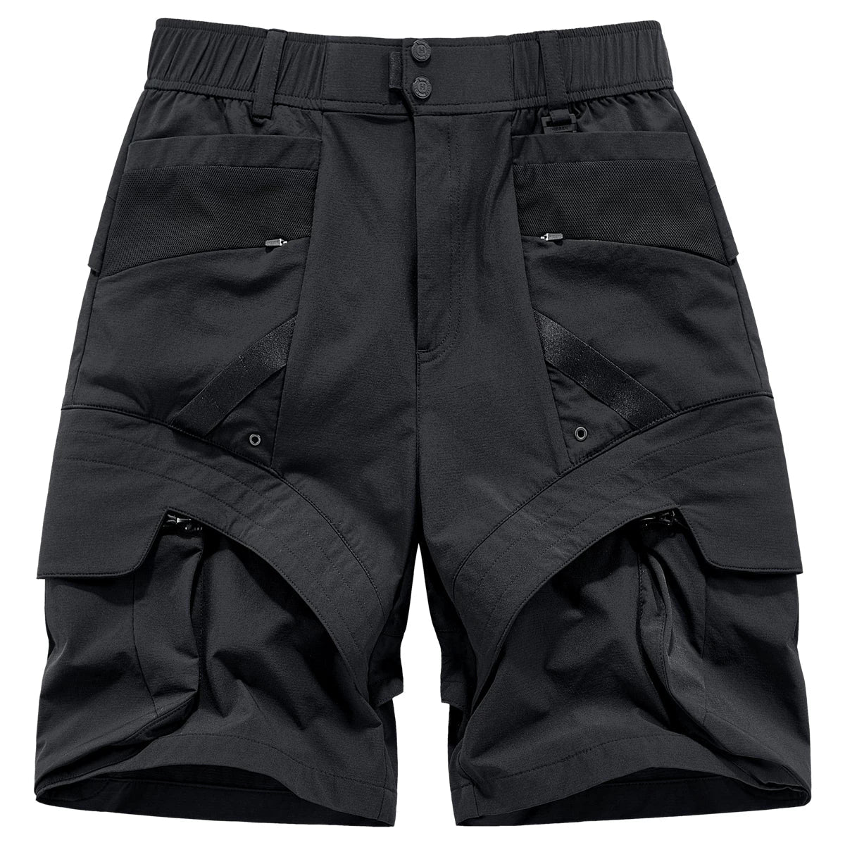 Multi-Pocket Utility Cargo Shorts