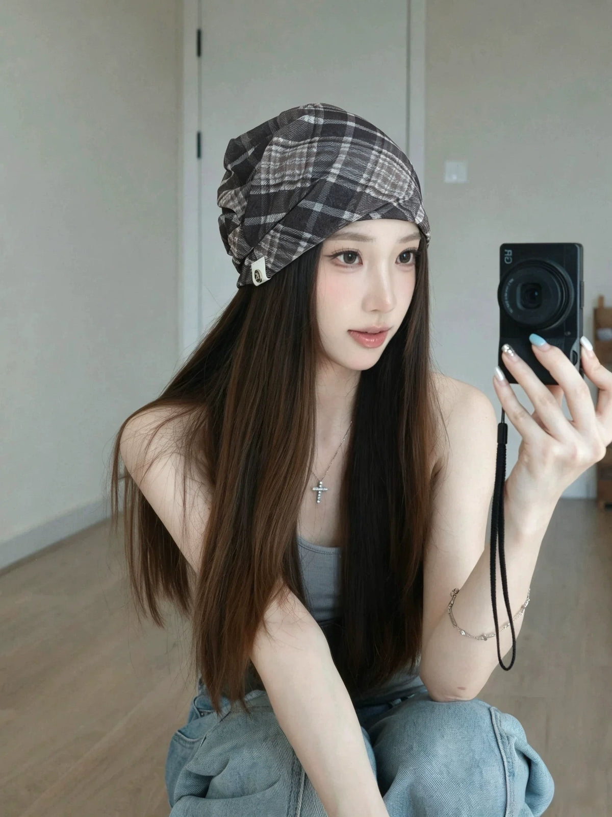 Printed Slouchy Headwrap Beanie