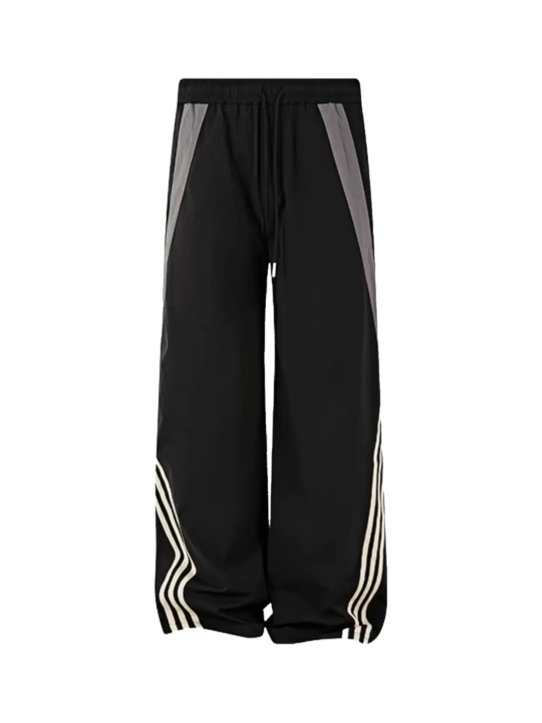Contrast Side Stripe Drawstring Straight Leg Pants